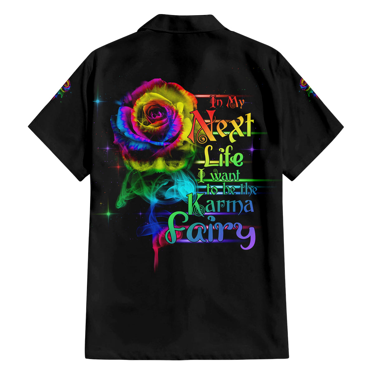 Karma Fairy Rose Smoke Skull Family Matching Puletasi Dress and Hawaiian Shirt - Wonder Print Shop