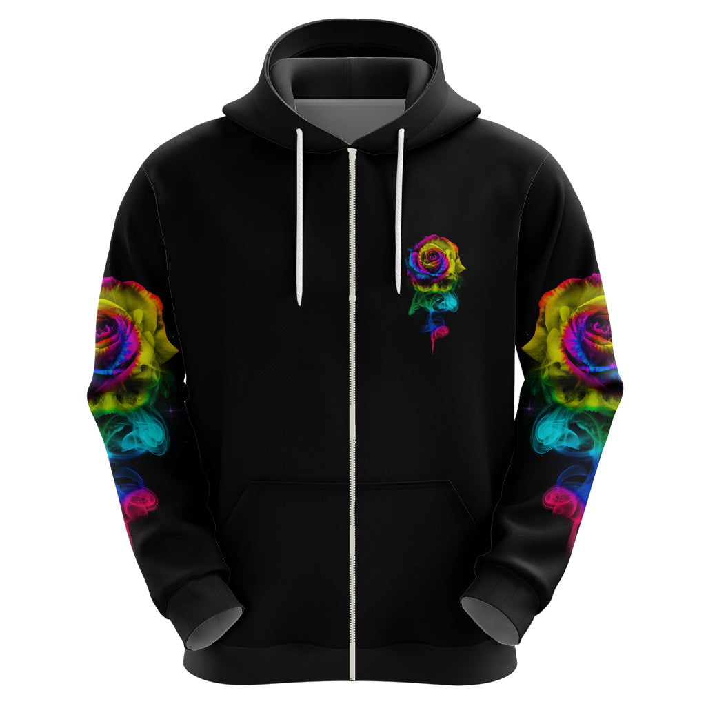 Karma Fairy Rose Smoke Skull Hoodie - Wonder Print Shop