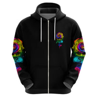 Karma Fairy Rose Smoke Skull Hoodie - Wonder Print Shop