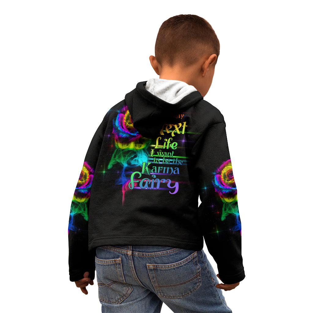 Karma Fairy Rose Smoke Skull Kid Hoodie - Wonder Print Shop