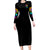 Karma Fairy Rose Smoke Skull Long Sleeve Bodycon Dress - Wonder Print Shop