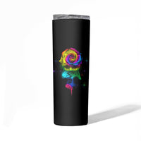 Karma Fairy Rose Smoke Skull Skinny Tumbler - Wonder Print Shop