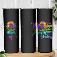 Karma Fairy Rose Smoke Skull Skinny Tumbler - Wonder Print Shop