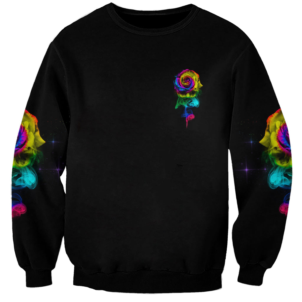 Karma Fairy Rose Smoke Skull Sweatshirt - Wonder Print Shop