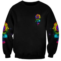 Karma Fairy Rose Smoke Skull Sweatshirt - Wonder Print Shop