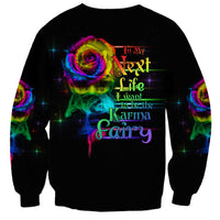 Karma Fairy Rose Smoke Skull Sweatshirt - Wonder Print Shop