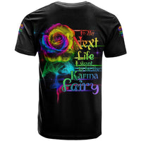 Karma Fairy Rose Smoke Skull T Shirt - Wonder Print Shop