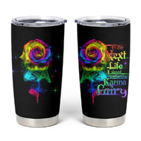 Karma Fairy Rose Smoke Skull Tumbler Cup - Wonder Print Shop