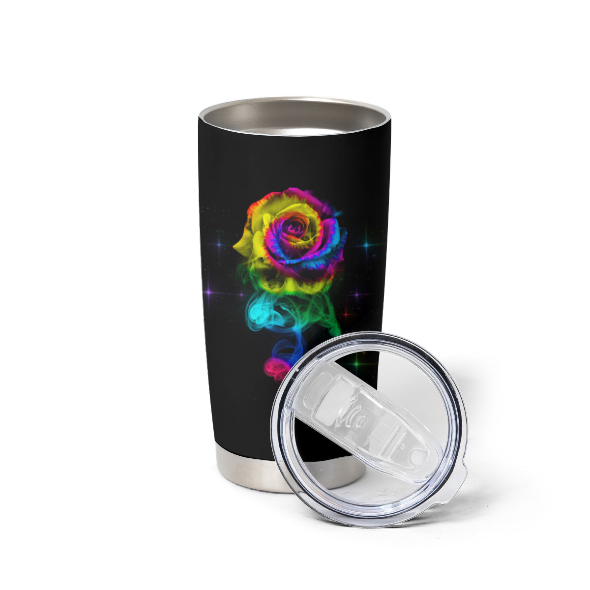 Karma Fairy Rose Smoke Skull Tumbler Cup - Wonder Print Shop