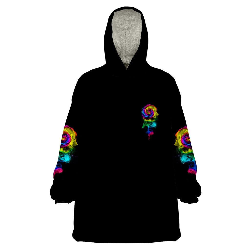 Karma Fairy Rose Smoke Skull Wearable Blanket Hoodie - Wonder Print Shop