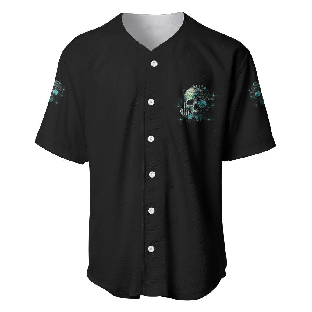Fresh Out Of F Skull Rose Baseball Jersey - Wonder Print Shop