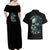 Fresh Out Of F Skull Rose Couples Matching Off Shoulder Maxi Dress and Hawaiian Shirt - Wonder Print Shop