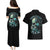 Fresh Out Of F Skull Rose Couples Matching Puletasi Dress and Hawaiian Shirt - Wonder Print Shop