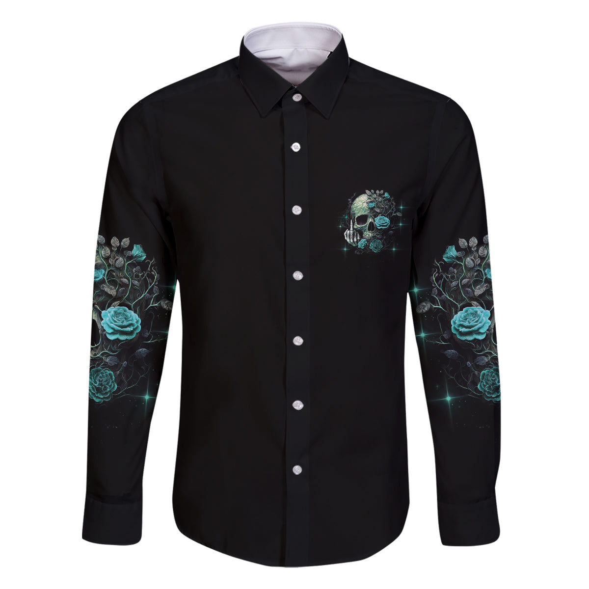 Fresh Out Of F Skull Rose Family Matching Mermaid Dress and Hawaiian Shirt - Wonder Print Shop