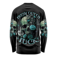 Fresh Out Of F Skull Rose Long Sleeve Shirt - Wonder Print Shop