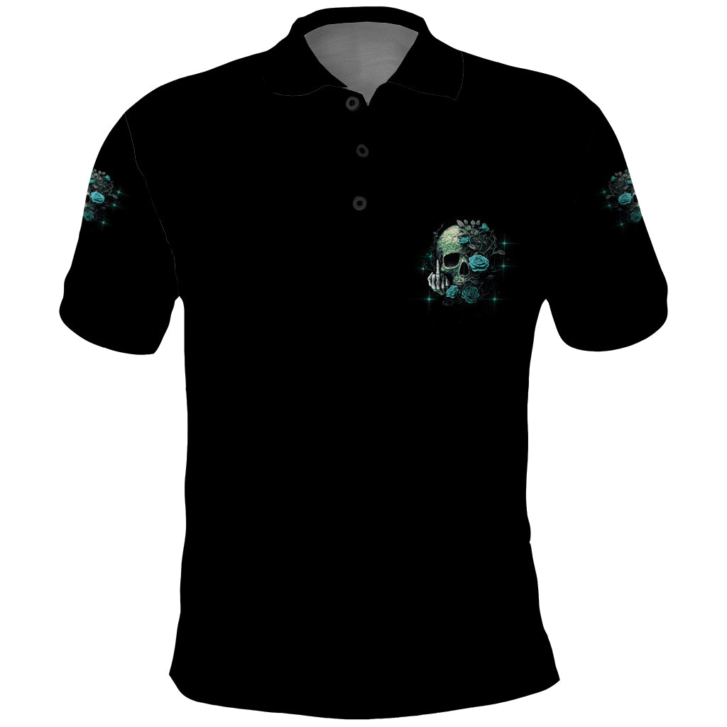 Fresh Out Of F Skull Rose Polo Shirt - Wonder Print Shop