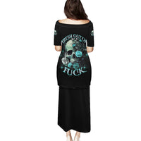 Fresh Out Of F Skull Rose Puletasi - Wonder Print Shop