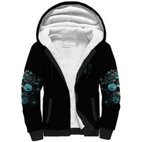 Fresh Out Of F Skull Rose Sherpa Hoodie - Wonder Print Shop