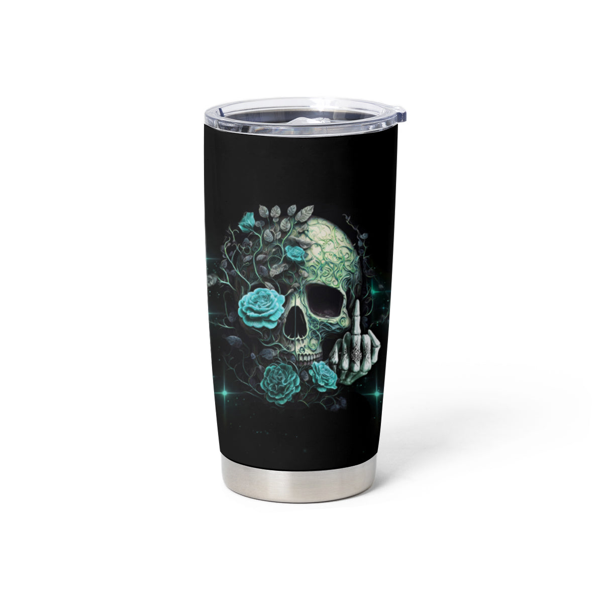 Fresh Out Of F Skull Rose Tumbler Cup - Wonder Print Shop