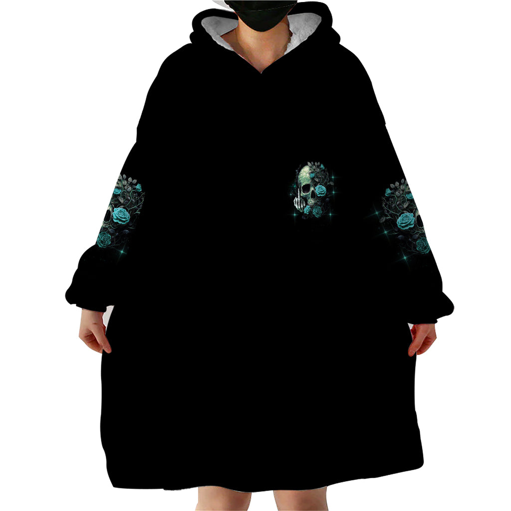 Fresh Out Of F Skull Rose Wearable Blanket Hoodie - Wonder Print Shop