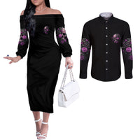 i-am-the-storm-rose-couples-matching-off-the-shoulder-long-sleeve-dress-and-long-sleeve-button-shirt