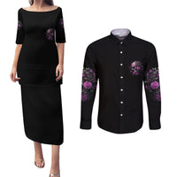 I Am The Storm Rose Couples Matching Puletasi Dress and Long Sleeve Button Shirt - Wonder Print Shop
