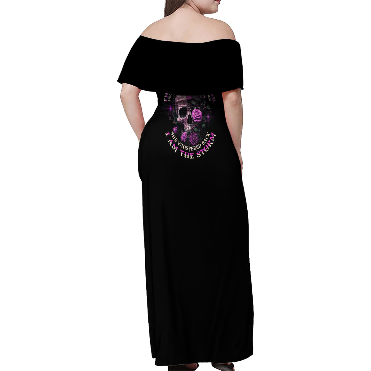 I Am The Storm Rose Family Matching Off Shoulder Maxi Dress and Hawaiian Shirt - Wonder Print Shop