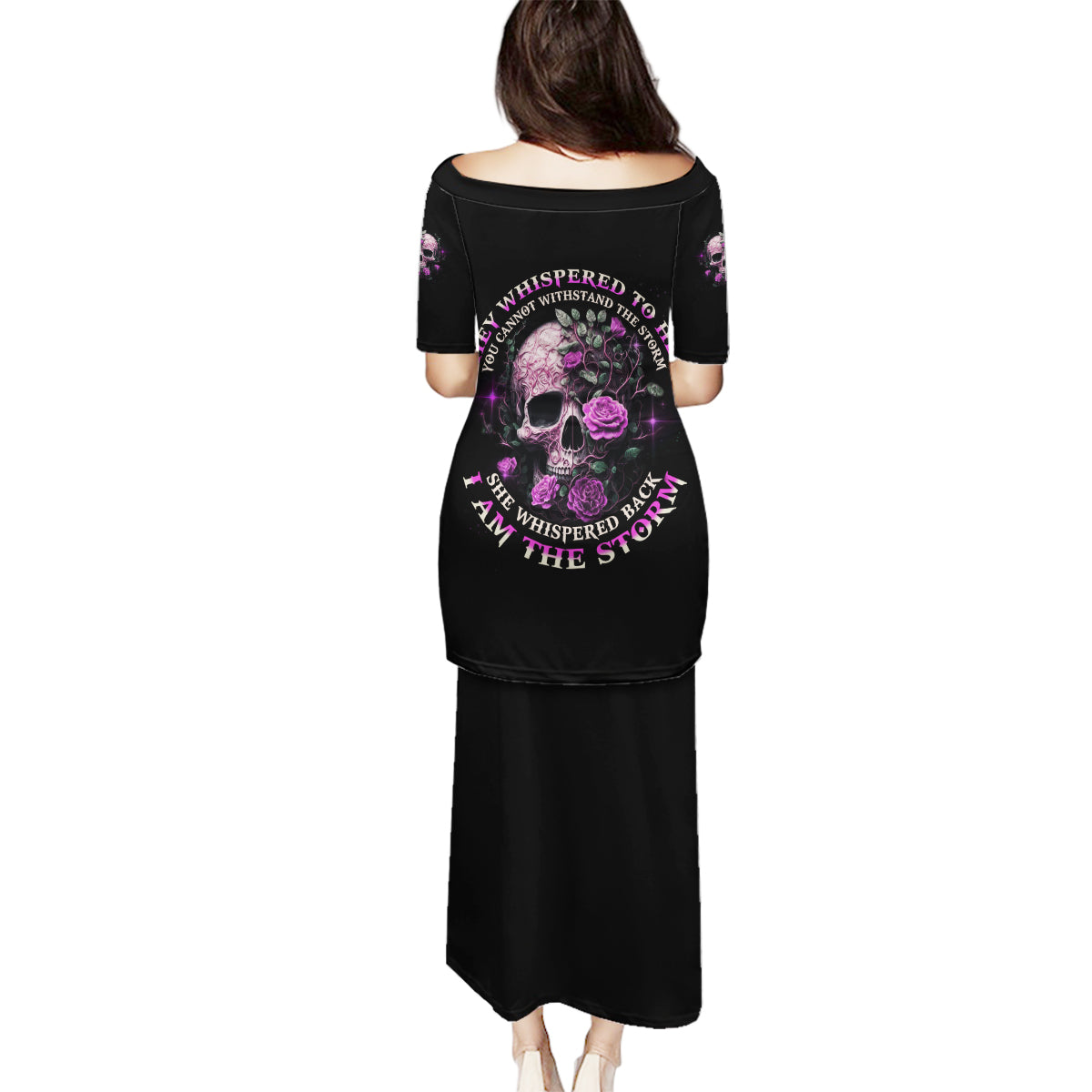 I Am The Storm Rose Family Matching Puletasi Dress and Hawaiian Shirt - Wonder Print Shop