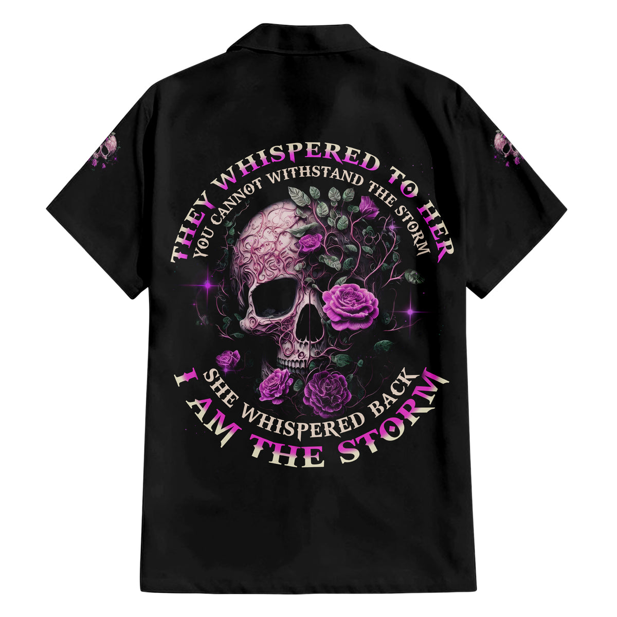 I Am The Storm Rose Family Matching Short Sleeve Bodycon Dress and Hawaiian Shirt - Wonder Print Shop