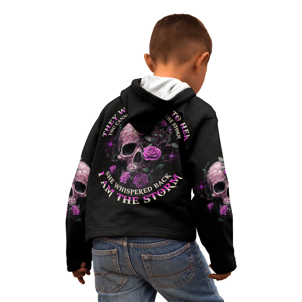 I Am The Storm Rose Kid Hoodie - Wonder Print Shop