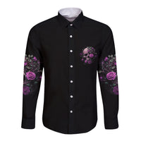 I Am The Storm Rose Long Sleeve Button Shirt - Wonder Print Shop