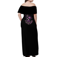 I Am The Storm Rose Off Shoulder Maxi Dress - Wonder Print Shop
