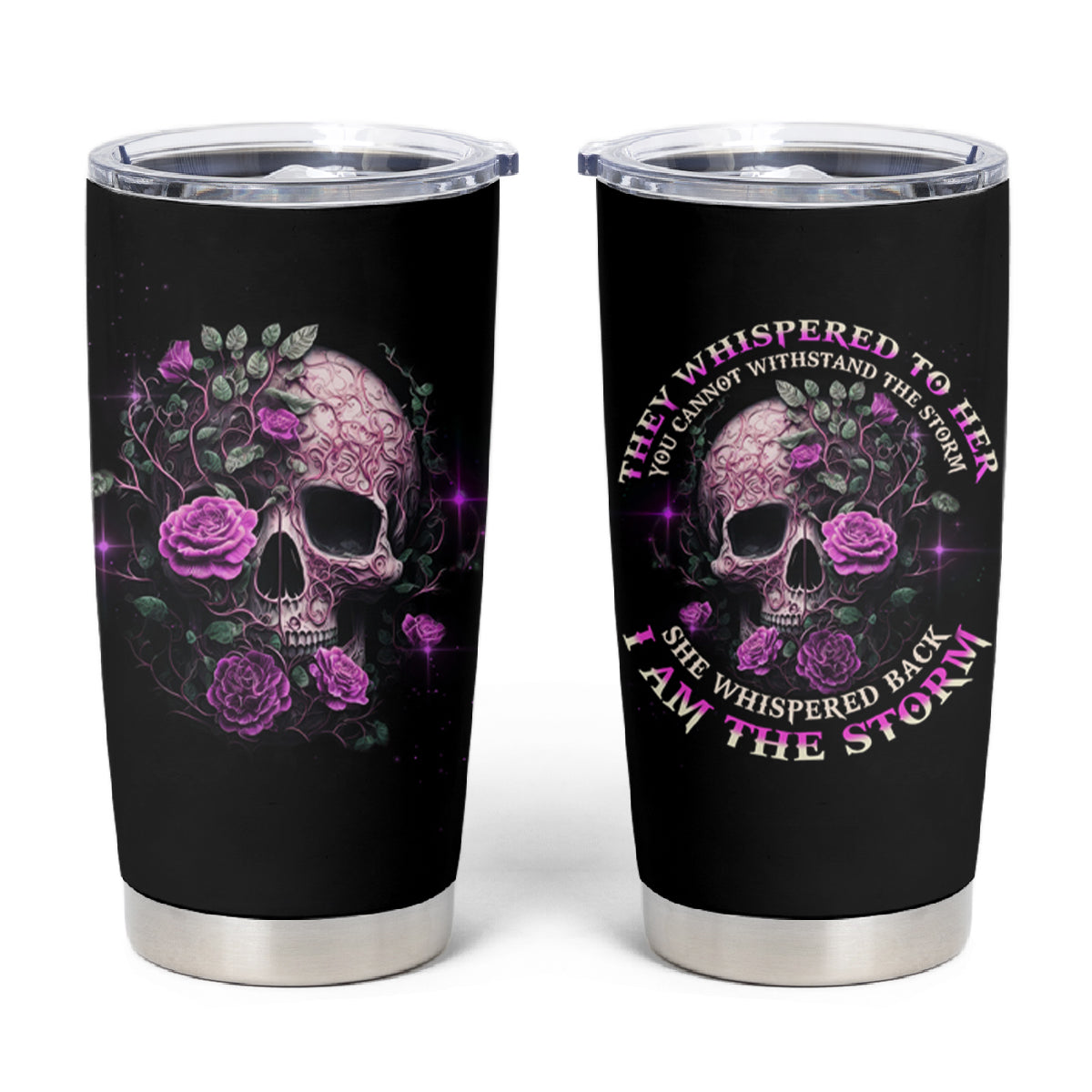 I Am The Storm Rose Tumbler Cup - Wonder Print Shop
