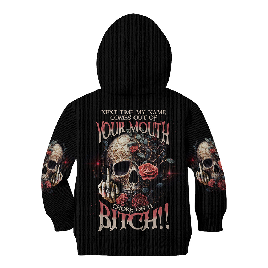 Next Time My Name Comes Out Rose Kid Hoodie - Wonder Print Shop