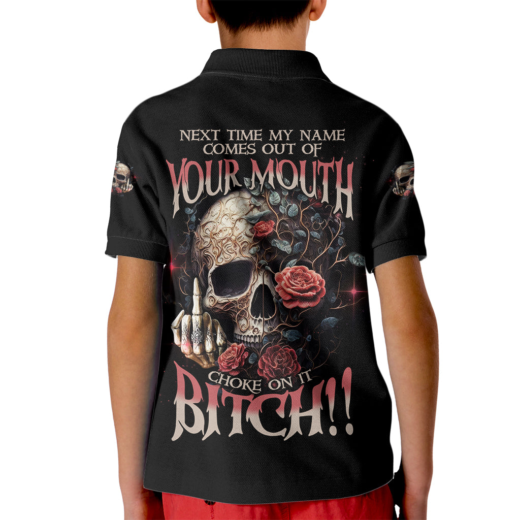 Next Time My Name Comes Out Rose Kid Polo Shirt - Wonder Print Shop