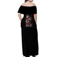 Next Time My Name Comes Out Rose Off Shoulder Maxi Dress - Wonder Print Shop