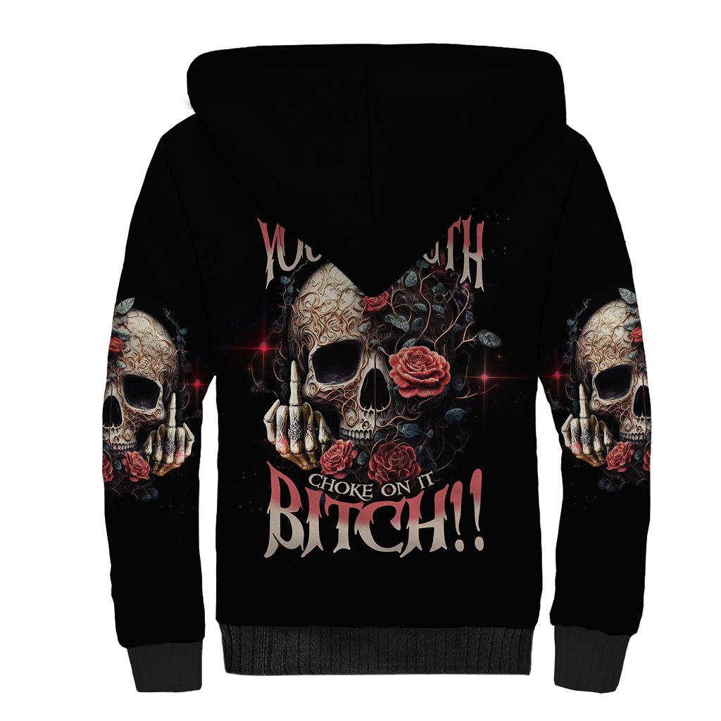 Next Time My Name Comes Out Rose Sherpa Hoodie - Wonder Print Shop