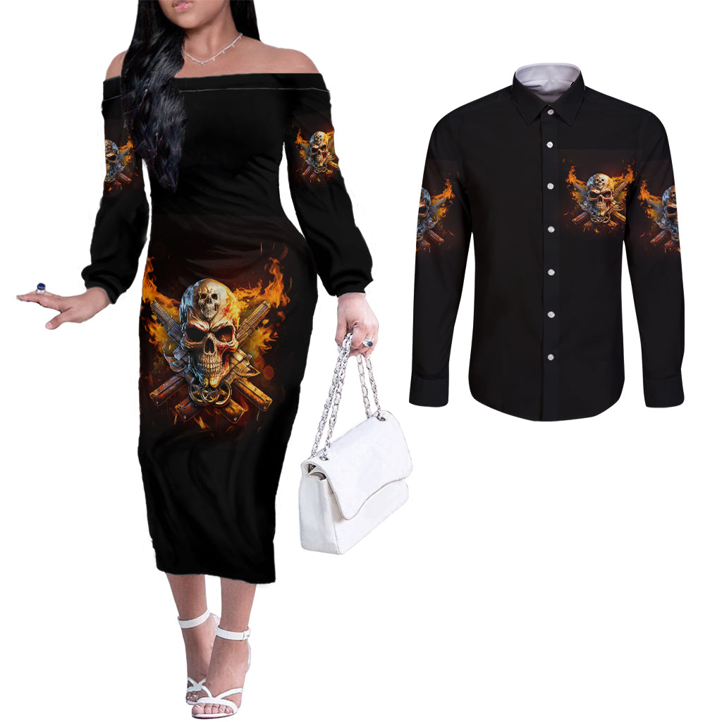 your-first-mistake-fire-skull-couples-matching-off-the-shoulder-long-sleeve-dress-and-long-sleeve-button-shirt