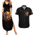 Your First Mistake Fire Skull Couples Matching Summer Maxi Dress and Hawaiian Shirt - Wonder Print Shop