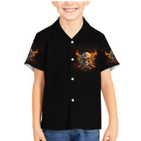 Your First Mistake Fire Skull Family Matching Mermaid Dress and Hawaiian Shirt - Wonder Print Shop