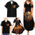 Your First Mistake Fire Skull Family Matching Summer Maxi Dress and Hawaiian Shirt - Wonder Print Shop