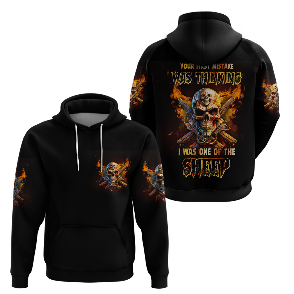 Your First Mistake Fire Skull Hoodie - Wonder Print Shop
