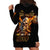 Your First Mistake Fire Skull Hoodie Dress - Wonder Print Shop