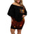 Your First Mistake Fire Skull Off Shoulder Short Dress - Wonder Print Shop
