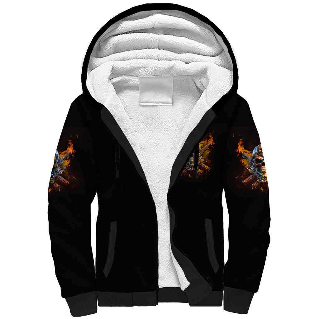 Your First Mistake Fire Skull Sherpa Hoodie - Wonder Print Shop