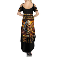 Your First Mistake Fire Skull Summer Maxi Dress - Wonder Print Shop