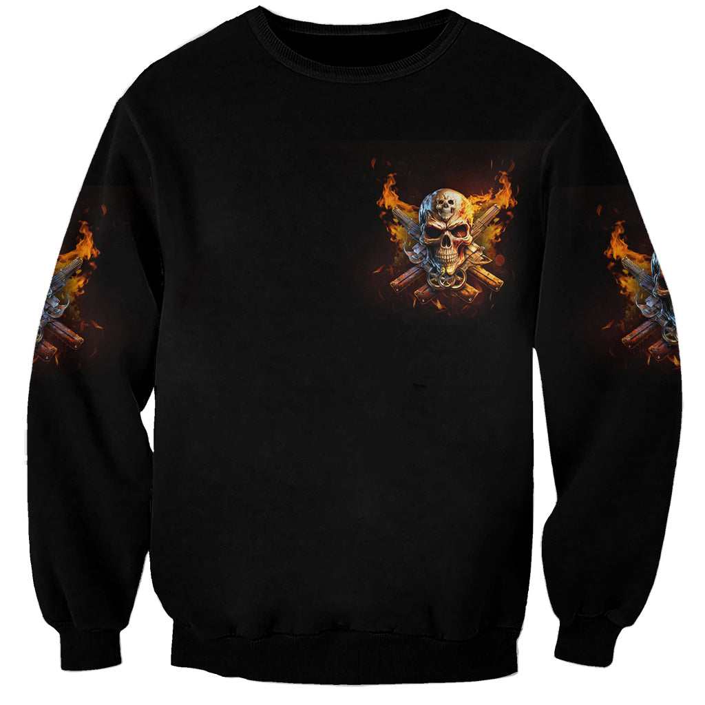Your First Mistake Fire Skull Sweatshirt - Wonder Print Shop