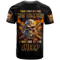 Your First Mistake Fire Skull T Shirt - Wonder Print Shop