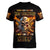 Your First Mistake Fire Skull Women V Neck T Shirt - Wonder Print Shop