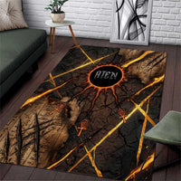 Aten Area Rug Ancient Egyptian Cracked Stone Hieroglyph, Solar Eclipse Emblem, and Radiant Sunburst - Wonder Print Shop